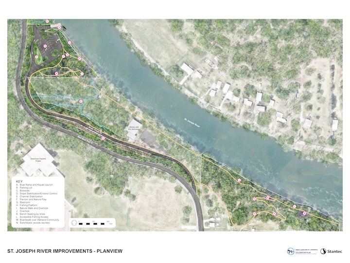 Plan for St. Joseph River improvements.